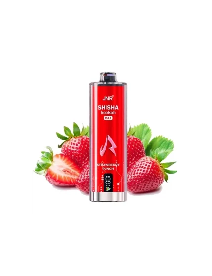 22000 Puff Shisha Hookah Max Strawberry Punch 20mg- JNR Disposable Vape