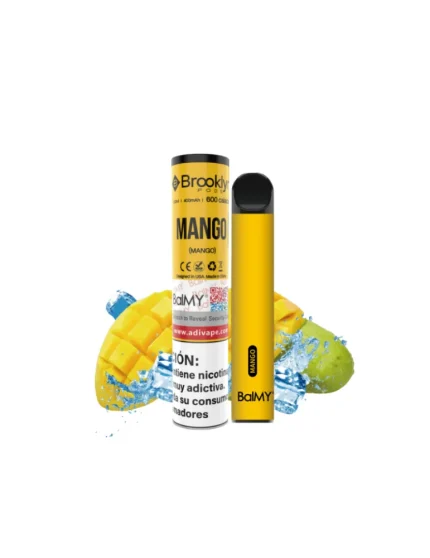 Balmy Mango 20mg 600puffs Disposable Vape EXPIRATION DATE 1.07.24.