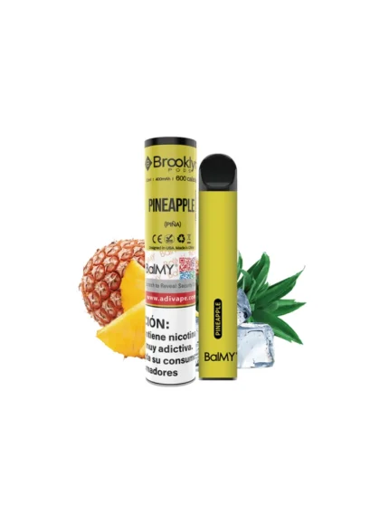 Balmy Pineapple 20mg 600puffs Disposable Vape EXPIRATION DATE 1.07.24.