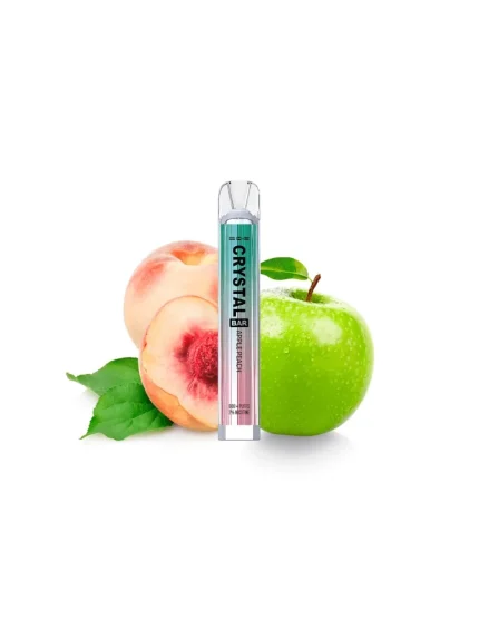 Crystal Bar Apple Peach Disposable Vape Mesh 20mg 600 puffs