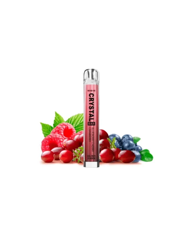 Crystal Bar Blueberry Cherry Cranberry Disposable Vape Mesh 20mg 600 puffs