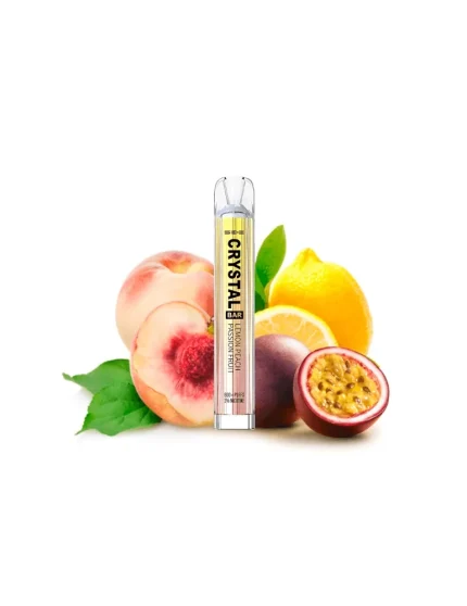 Crystal Bar Lemon Peach Passion Fruit Disposable Vape Mesh 20mg 600 puffs
