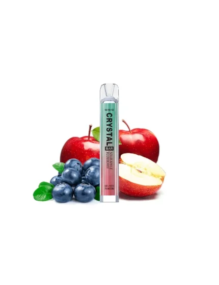Crystal Bar Sour Apple Blueberry Disposable Vape Mesh 20mg 600 puffs