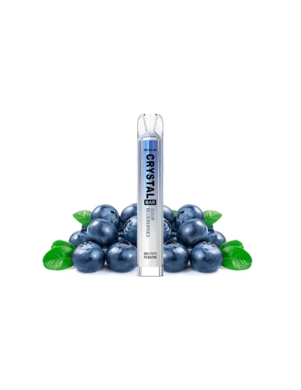 Crystal Bar Sour Blueberries Disposable Vape Mesh 20mg 600 puffs