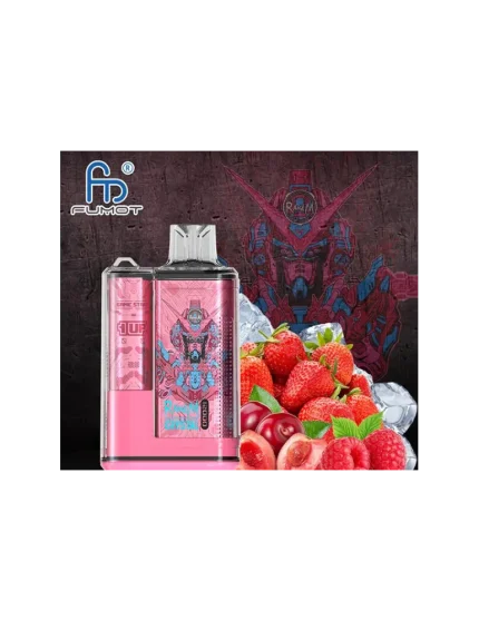 Crystal Strawberry Raspberry Cherry 12000puffs 20mg Fumot Disposable Vape