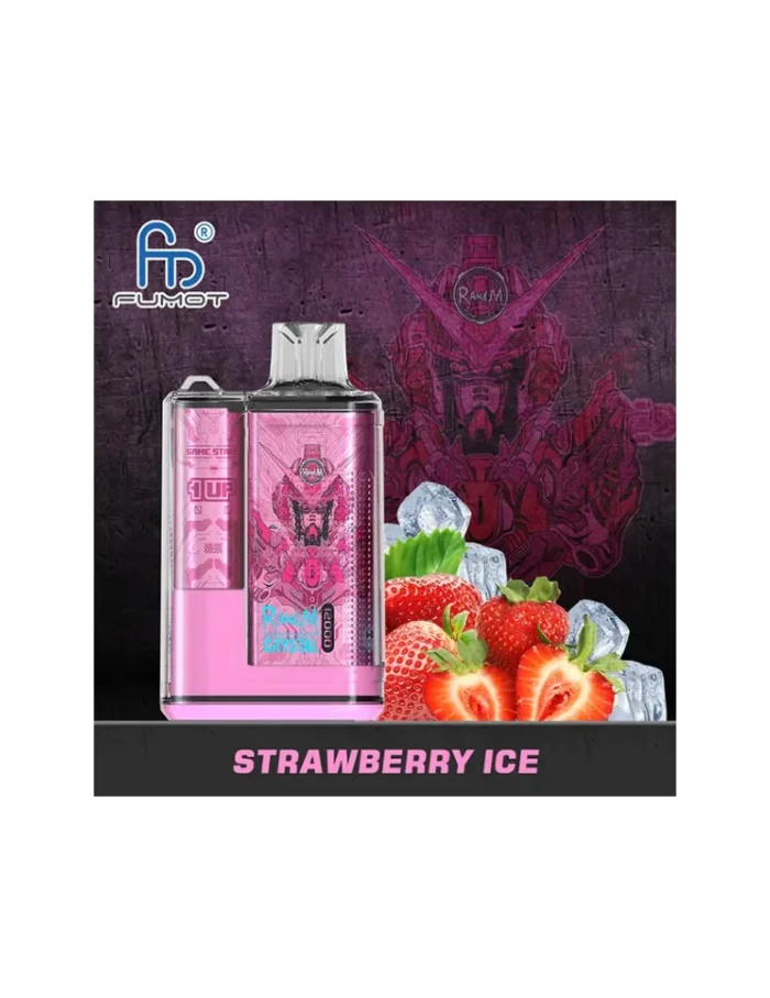 Crystal Strawberry Ice 12000puffs 20mg Fumot Disposable Vape