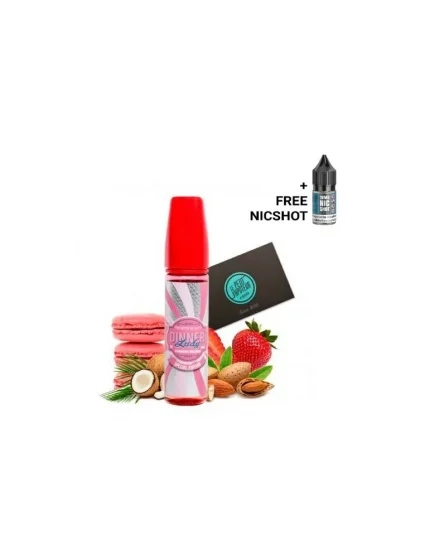 Dinner Lady Strawberry Macaroon 0mg 50ml