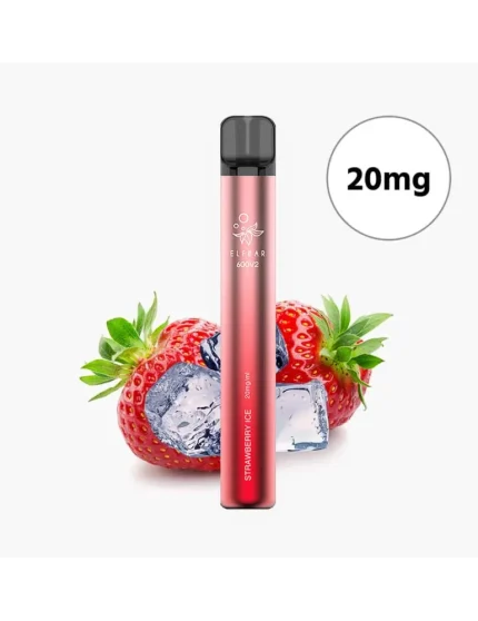 Elf Bar 600 V2 20mg Strawberry Ice Mesh Coil Disposable Vape 600puffs