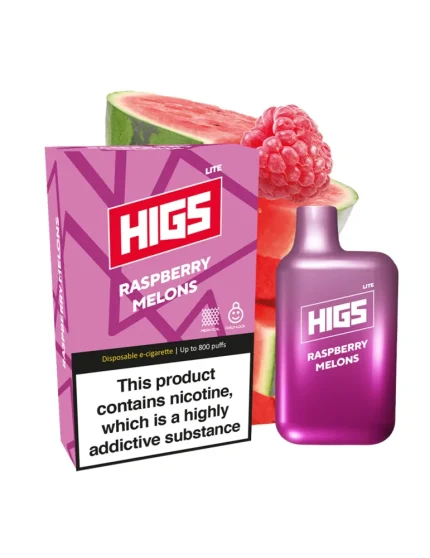 HIGS LITE Raspberry Melons Mesh-Coil 20mg 800puffs Disposable Vape