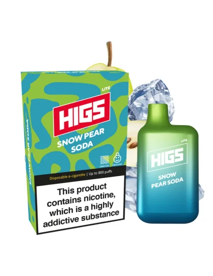 HIGS LITE Snow Pear Soda Mesh-Coil 20mg 800puffs Disposable Vape