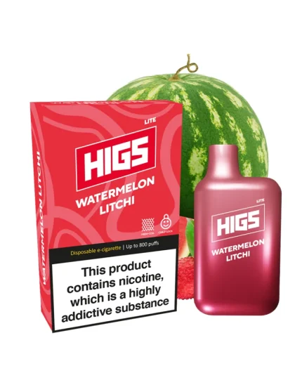HIGS LITE Watermelon Lychee Mesh-Coil 20mg 800puffs Disposable Vape