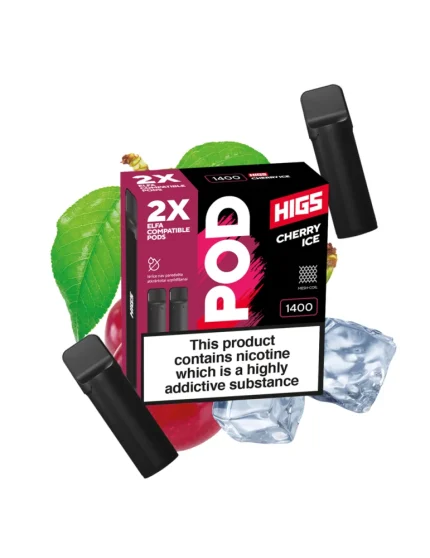 HIGS VAPE POD CARTRIDGE Cherry Ice 4ml 20mg 1400puff 2pcs