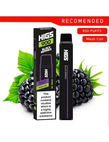 HIGS XL 900 puffs Black Berries Mesh-Coil