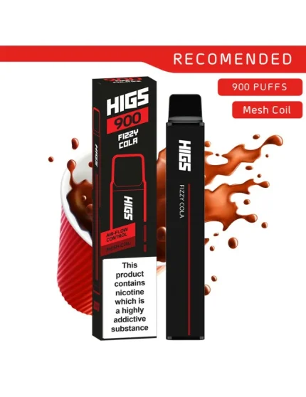HIGS XL 900 puffs Fizzy Cola Mesh-Coil 20mg disposable e-cigarettes