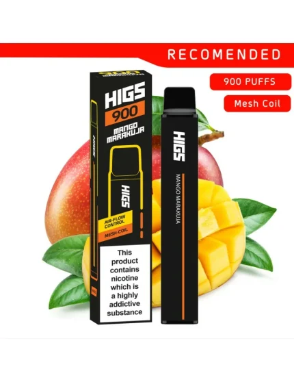 HIGS XL 900 puffs Mango Marakuya Mesh-Coil 20mg