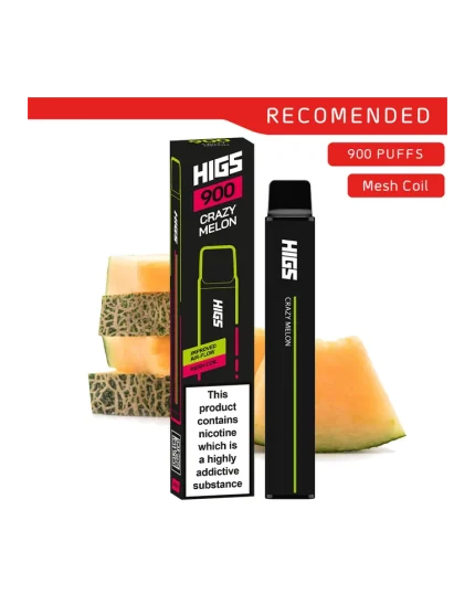 HIGS XL 900puffs Crazy Melon Mesh Coil 20mg disposable vape