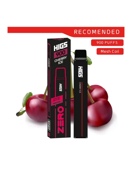 HIGS XL 900puffs ZERO Nicotine Cherry Ice Mesh-Coil disposable vape