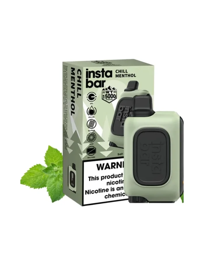 Insta Bar 20mg Chill Menthol 15000 puffs Disposable Vape
