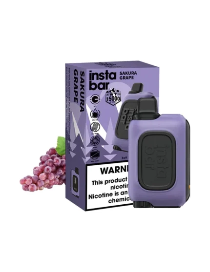 Insta Bar 20mg Sakura Grape 15000puffs Disposable Vape