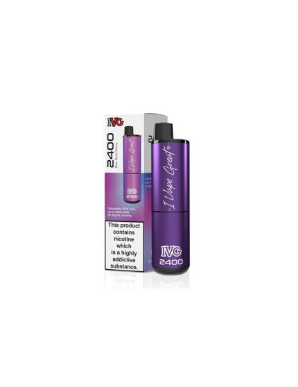 IVG 2400 Puffs Blue Razz Cherry 20mg Disposable E cigarette