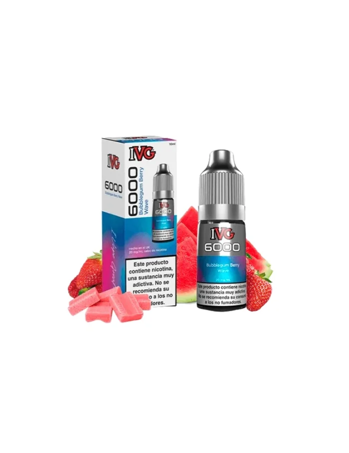 IVG 6000 Bubblegum Berry Wave 10ml 10mg Salt E-liquid