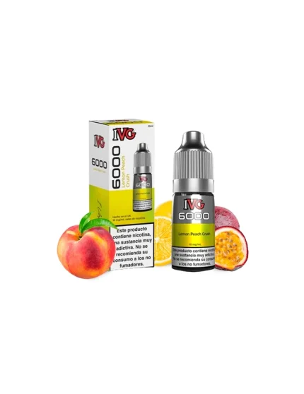 IVG 6000 Lemon Peach Crush 10ml 20mg Salt E-liquid