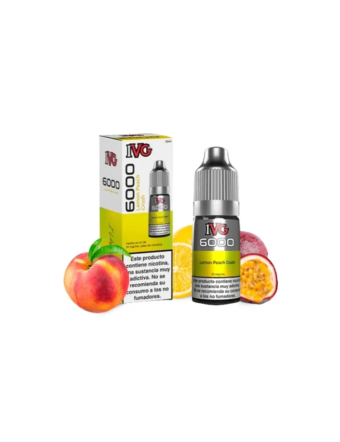 IVG 6000 Lemon Peach Crush 10ml 20mg Salt E-liquid