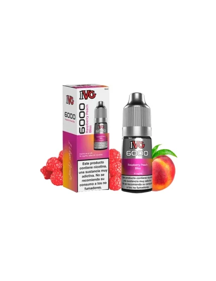 IVG 6000 Raspberry Peach Bliss 10ml 10mg Salt E-liquid