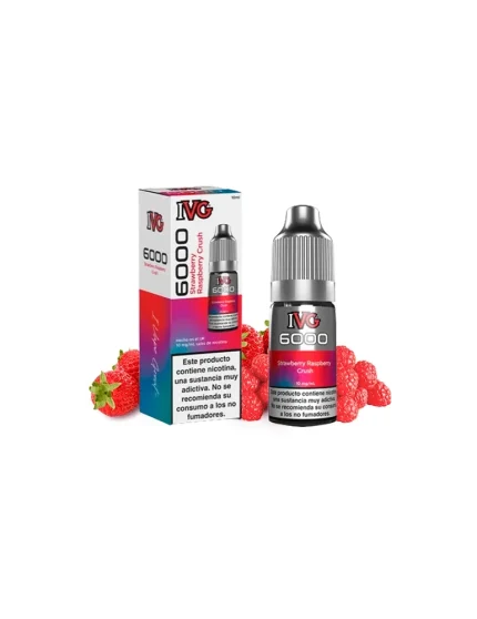 IVG 6000 Strawberry Raspberry Crush 10ml 10mg Salt E-liquid