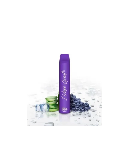 IVG Bar + Aloe Grape Ice 600puff 20mg Disposable Vape
