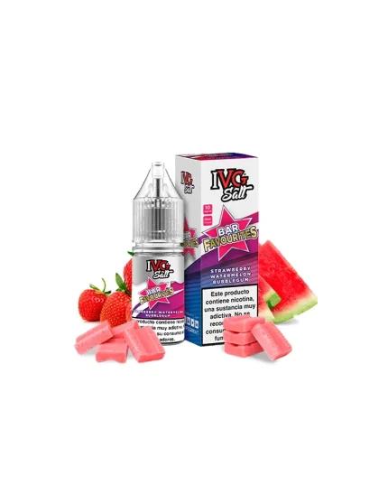 IVG NicSalt Strawberry Watermelon Bubblegum 10ml 10mg 50/50 Nicotine Salt E-liquid