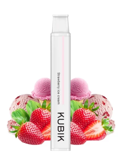 Kubik Strawberry Ice Cream 600 Puffs 20mg Mesh Coil Disposable Vape