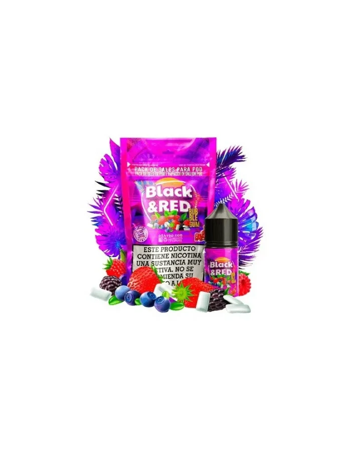 Oil4vap Pack of Sales Black And Red Bubblegum 30ml Salt 20mg 50/50