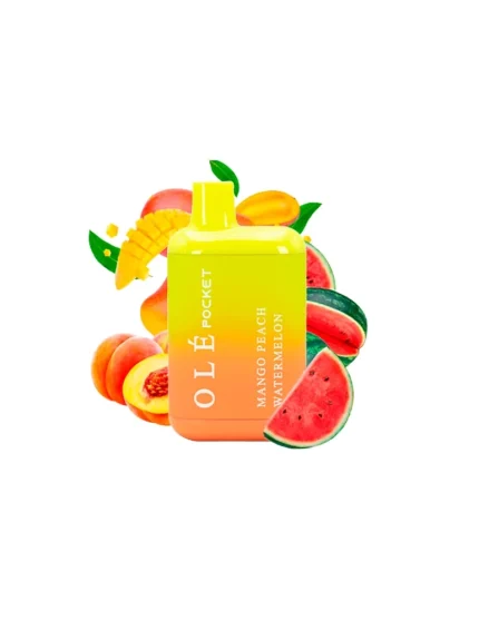 Ole Pocket Mango Peach Watermelon 20mg 800 puff Disposable Vape