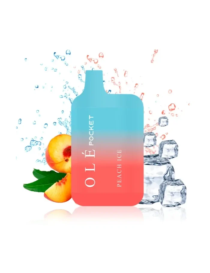 Ole Pocket Peach Ice 20mg 800 puff Disposable Vape
