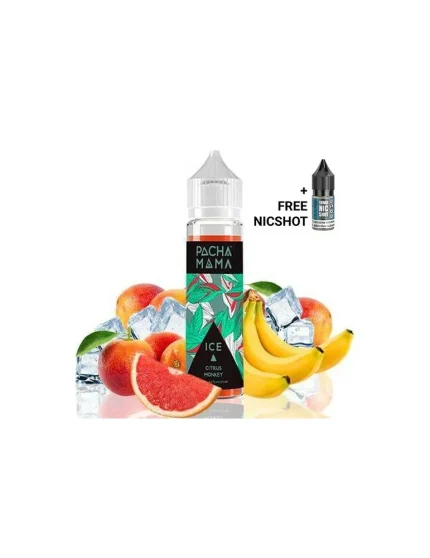 Pachamama Ice Citrus Monkey 50ml shortfill 70/30