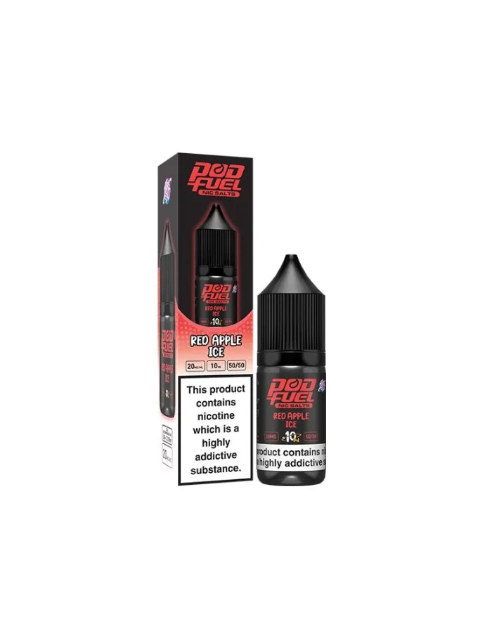 Pod Fuel Red Apple Ice 10ml 20mg Nic Salt E liquid