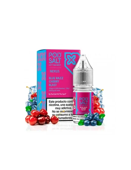 Pod Salt Nexus Blue Razz Cherry Blast 10ml 10mg E liquid