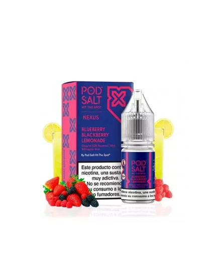 Pod Salt Nexus Blueberry Blackberry Lemonade 10ml 20mg E liquid