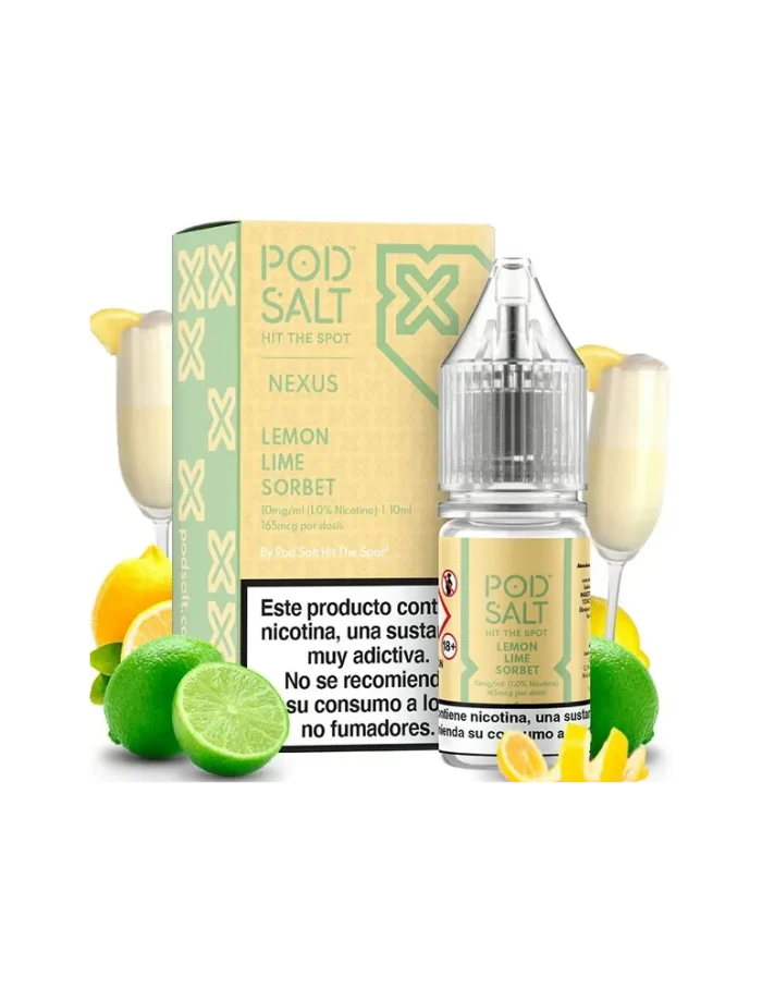 Pod Salt Nexus Lemon Lime Sorbet 10ml 10mg E liquid
