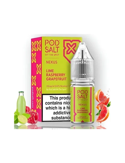 Pod Salt Nexus Lime Raspberry Grapefruit 10ml 20mg E liquid