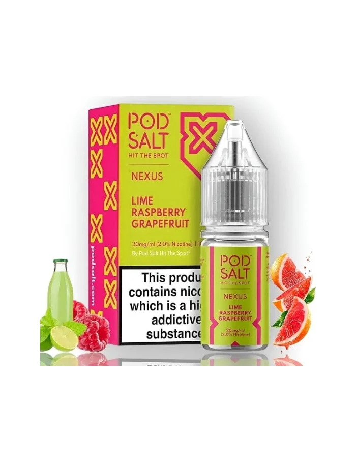 Pod Salt Nexus Lime Raspberry Grapefruit 10ml 20mg E liquid