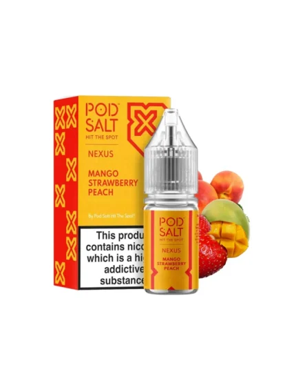 Pod Salt Nexus Mango Strawberry Peach 10ml 10mg E liquid