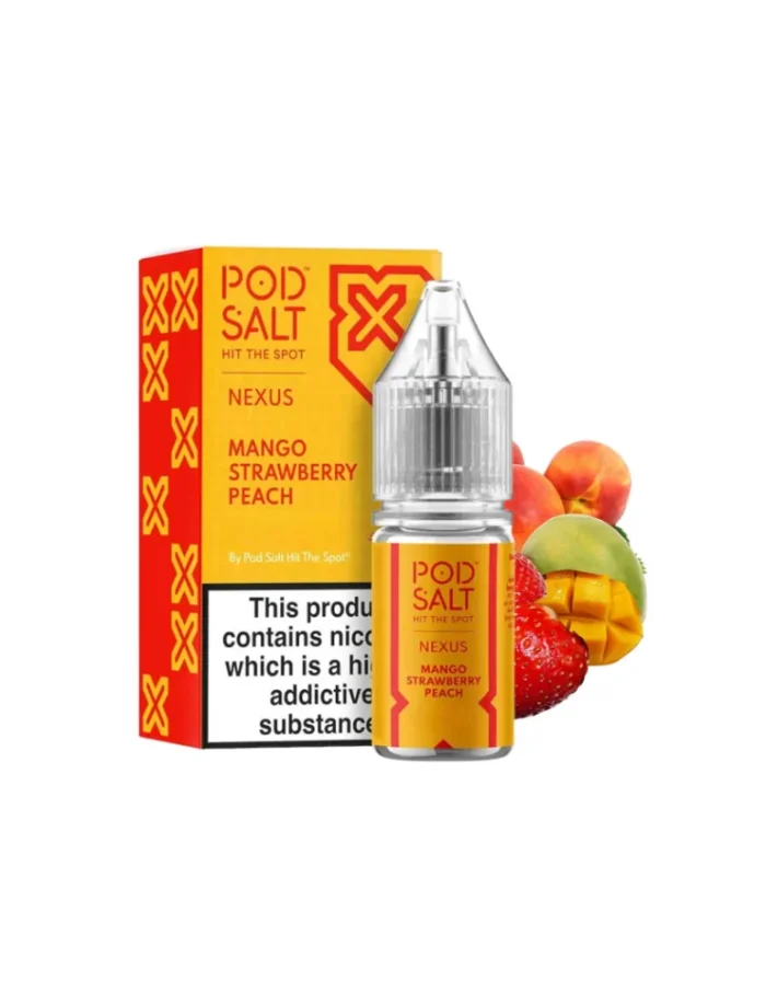 Pod Salt Nexus Mango Strawberry Peach 10ml 10mg E liquid