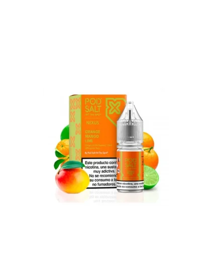 Pod Salt Nexus Orange Mango Lime 10ml 10mg E liquid