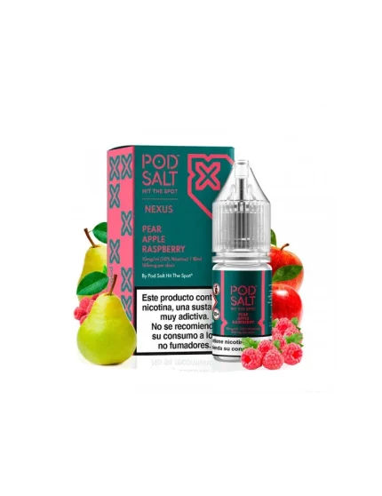 Pod Salt Nexus Pear Apple Raspberry 10ml 10mg E liquid