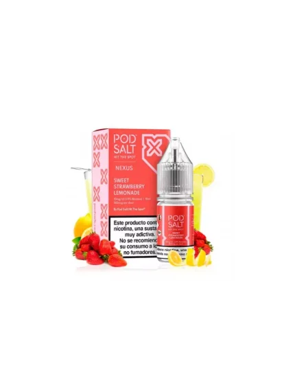Pod Salt Nexus Sweet Strawberry Lemonade 10ml 10mg E liquid