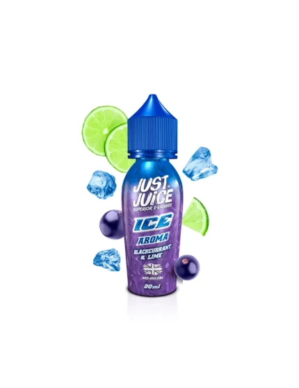 Prefilled Just Juice Ice Blackcurrant and Lime 20mg 60ml Nic Salt E-liquids