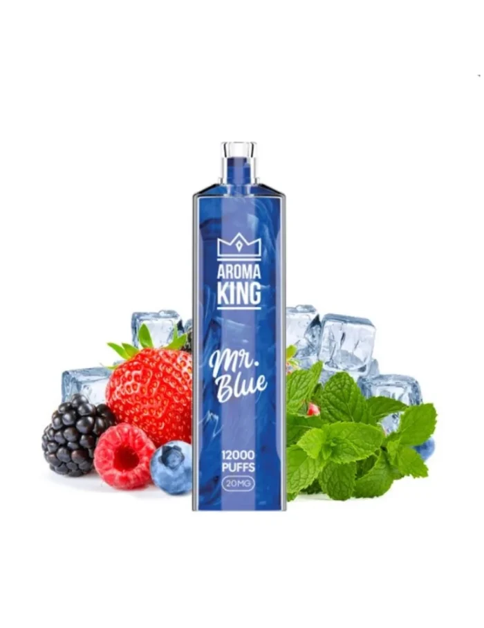Puff Gem 12000 puffs Mr Blue 20mg - Aroma King Disposable Vape