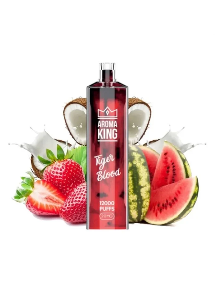 Puff Gem 12000 puffs Tiger Blood 20mg - Aroma King Disposable Vape